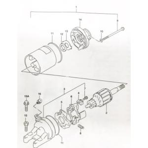 インパルス400(GK79A)　セルモーター　(スターティングモーター) 図中(1番)　31100-...