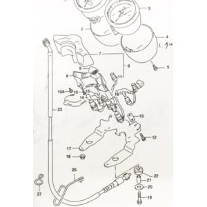 インパルス400(GK79A)　スピードメーターケーブル　(スピードメーターワイヤー)　図中(23番...