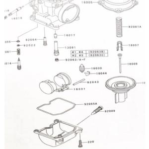 カワサキ GPZ900R(ZX900A) 全年式 フューエルコック (フューエルタップ