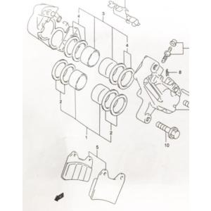 インパルス400(GK79A)　★1999年モデル〜　フロントブレーキパッド　(フロントディスクパッ...