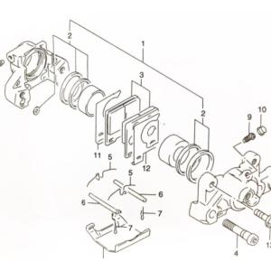 インパルス400(GK79A)　リヤブレーキパッド　(リアディスクパッド)　図中(3番)　69101...