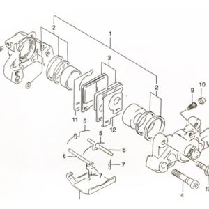 インパルス400(GK79A)　リヤブレーキキャリパーシールキット　1台分　図中(2番)　69101-05840　(69100-32820より品番統一)｜sps310