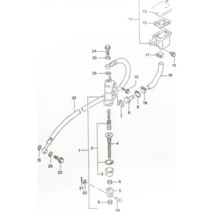 インパルス400(GK79A)　リヤマスターシリンダーインナーキット　(ピストン/カップセット)　図...