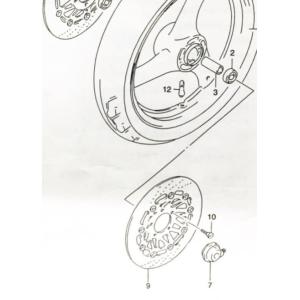 インパルス400(GK79A)　スピードメーターギヤボックス　(スピードメーターギアボックス)　図中...