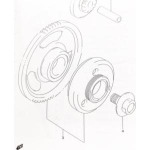 イナズマ400(GK7BA)　スタータークラッチ　図中(3番)　12600-48813　(12600...