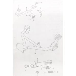 イナズマ400(GK7BA)　サイドスタンド　図中(1番)　42310-03F00