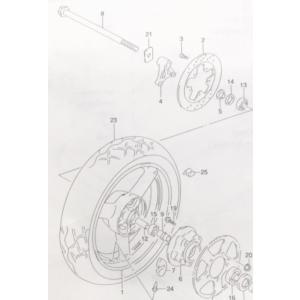 イナズマ400(GK7BA)　リヤハブダンパー　(リアハブダンパー)　1台分　図中(7番)　6465...