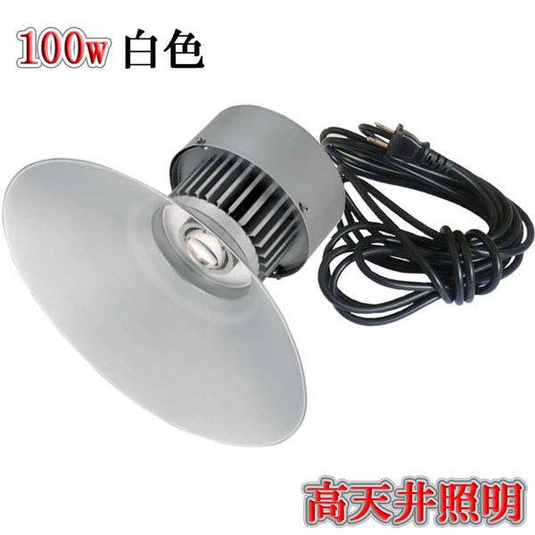 LED水銀灯風 100w 工場 倉庫 高所 照明 5m配線 白色 2台set 送料無料