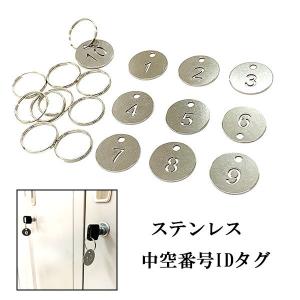 番号付きキーリング 数字札 数字タグ キー ラベル ステンレス