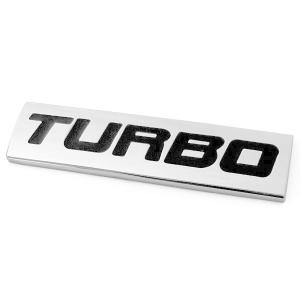 エンブレム 車 ステッカー TURBO ターボ パーツ カー用品 3D アクセサリー ロゴ マーク バックドア 外装 Cタイプ 色ブラック 送料無料