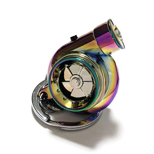 キーホルダー キーリング 鍵 カギ メンズ レディース ターボ タービン音付き LED ライト 車 ...