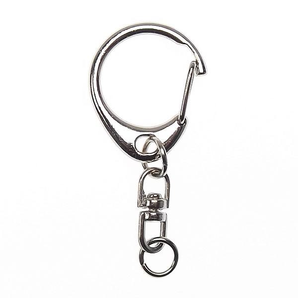 キーホルダー金具 回転カン 合金製 カニカンフック ナスカンフック 留め金具