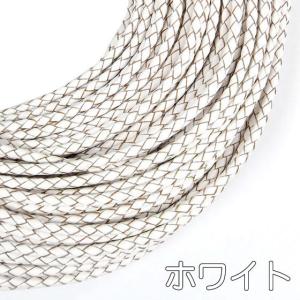 編み紐 5mm 牛革再生革 六つ編み 丸紐 1...の詳細画像5