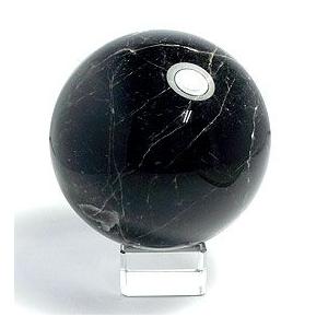 モリオン(黒水晶) 丸玉 台座付き 100mm