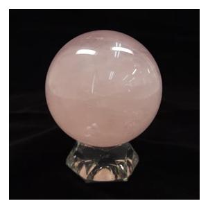 ローズクォーツ(紅水晶) 丸玉 台座付き 直径 約65mm