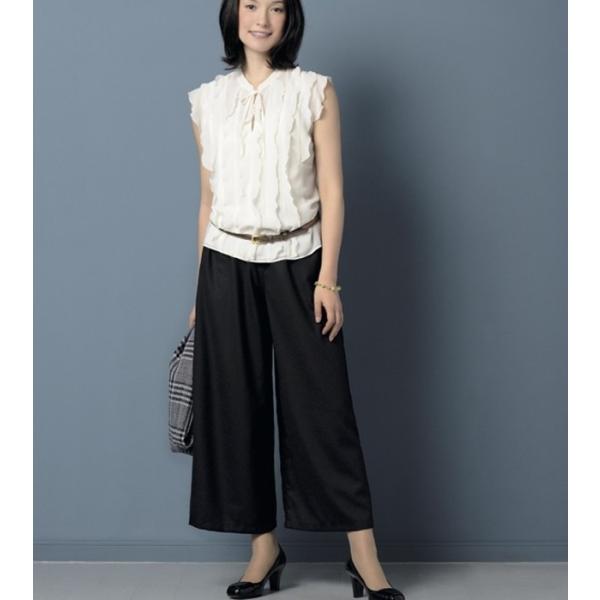 高橋恵美子デザイン　手ぬいのワイドパンツ〔ハーフ＆ロング〕　型紙　M　L　LLサイズ【型紙/パターン...