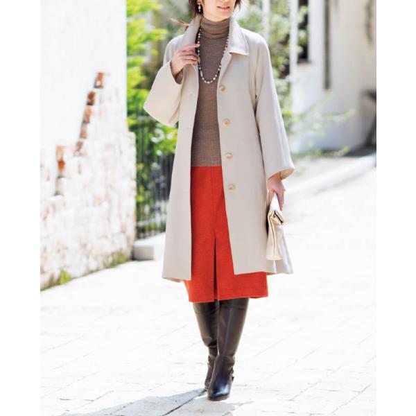 ステンカラーコート 型紙　7 9 11 13 15サイズ【ブティック社/型紙/大人服/パターン/5サ...