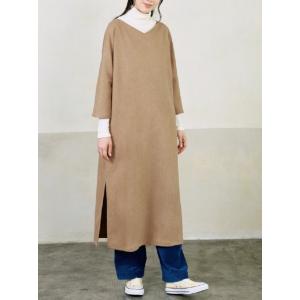 スリット入りワンピース　型紙　S　M　L　LLサイズ【ブティック社/型紙/大人服/パターン/縫い代付...