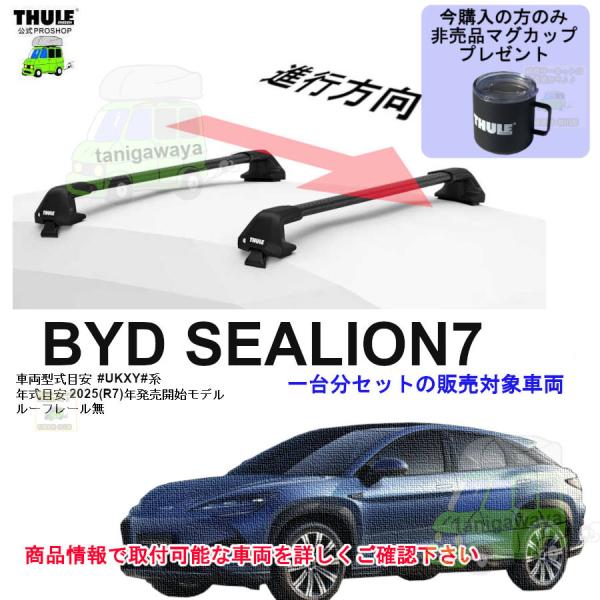 THULE キャリアset BYD シーライオン7  #UKXY#系 RR無 th7205/th72...