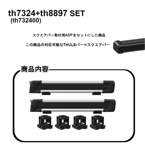 送料無料地域アリ Thuleスクエアバー対応用 SnowPack M th7324 ( th7324...