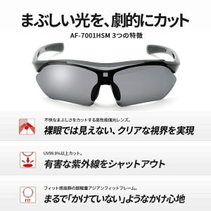 偏光スポーツサングラス メンズ UVカット ア...の詳細画像1