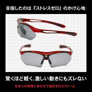 偏光スポーツサングラス メンズ UVカット ア...の詳細画像5