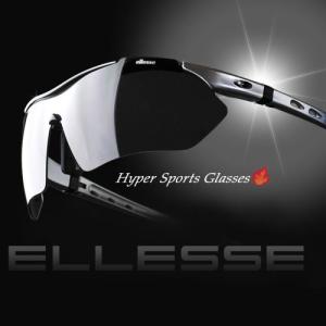 偏光サングラス エレッセ スポーツサングラス ES-S101 ブラック×シルバーグラデーション ES-S101-C5