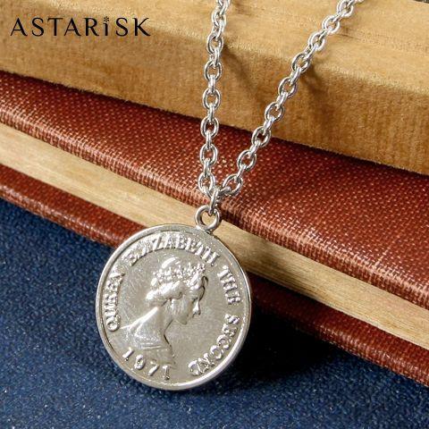 コイン モチーフ チェーン ネックレス メンズ レディース ユニセックス 日本製