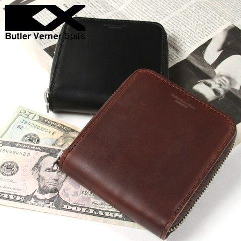 Butler Verner Sails 日本製 本革 HORWEEN レザー ラウンド ZIP 二つ...