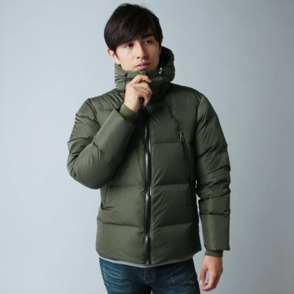 ダウンジャケット メンズ ブランド LIMONTA 小松 マウンテニア フード ダウンジャケット ダ
