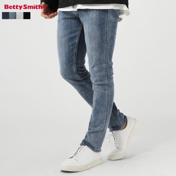 デニム パンツ スーパー スキニー メンズ ライクラファイバー ストレッチ 伸縮性 10分丈 S M...