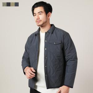 CPOジャケット メンズ ウェーブキルト CPO スナップ ジャケット