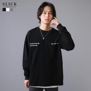 Tシャツ メンズ メンズファッション 長袖 ロングスリーブ カットソー M L バックプリント ドロップショルダー プリント Tシャツ｜spu