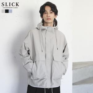 ジャケット フィールドパーカー アウター メンズ 春 春服 フーディ フード SLICK スリック 5165702｜spu