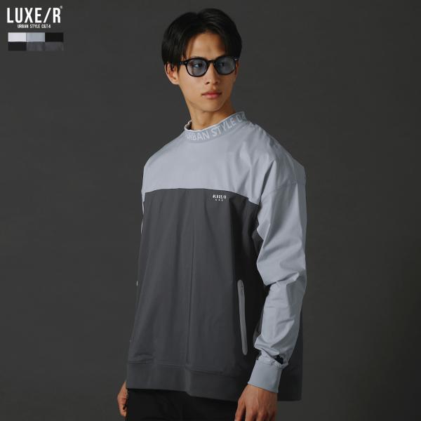 【セットアップ対応】 ゴルフウェア メンズ トップス プルオーバー 春 春服 長袖 撥水 切替 配色...