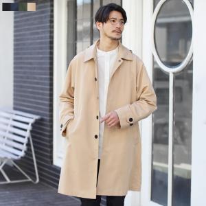 ステンカラーコート ビジネスコート アウター メンズ スプリングコート 春 秋 春服 秋服 ビジネス フーディ ロング丈 コート フード脱着  【bargain】