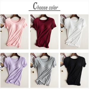 カップ付き Tシャツ ブラ ブラトップ 半袖 ...の詳細画像4