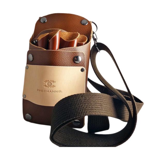 「コロラート」 coler leather　最高級天然極本革 ◆カフェブラウン　レザーシザーケース　...