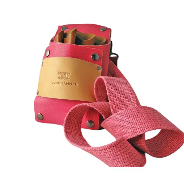 「コロラート」 coler leather　最高級天然極本革 ◆ピンクノイズ　レザーシザーケース　シ...