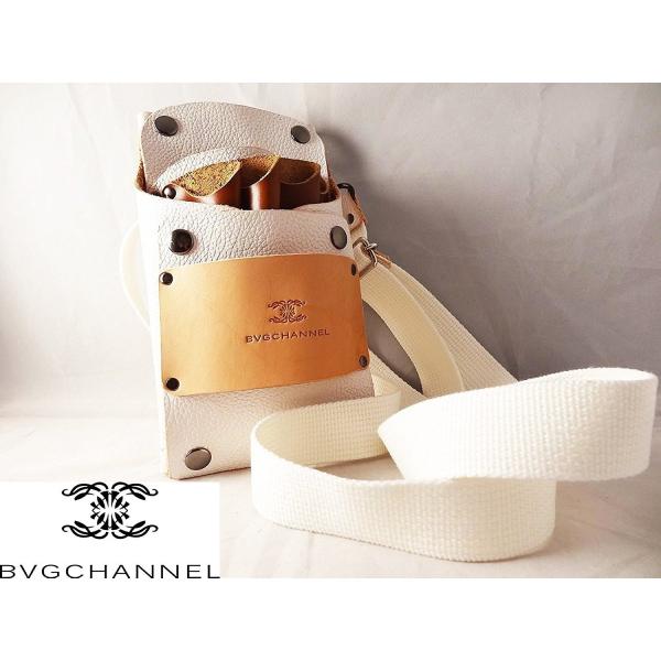 「コロラート」 coler leather　最高級天然極本革◆ホワイトラテ　レザーシザーケース　シザ...