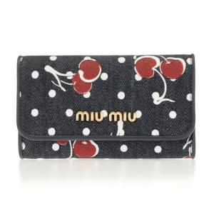 ミュウミュウ MIUMIU キーケース レディース 5PG222 大人可愛い デニム