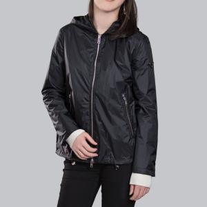 プラダ PRADA ナイロン ジャンパー フード付きパーカー ブラック NYLON PIUMA サイズ36(7号) 29Z597 Q04 F0002  NERO レディース