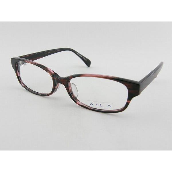 AILA AI-2006-16 メガネフレーム 赤 レンズ付きセット ユニセックス 眼鏡 めがね 軽...