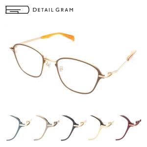 メガネフレーム 眼鏡 DETAIL GLAM ディテールグラム DG0012 quadro 49サイズ ウェリントン アンティーク  度付き対応 日本製 チタン メンズ レディース 送料無料｜squacy