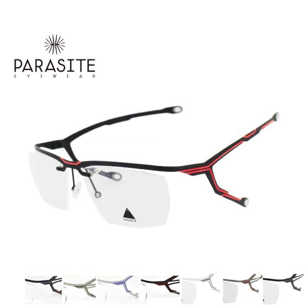 パラサイト PARASITE METROID 0 55サイズ メンズ 男性用 スクエアメガネ サイバ...