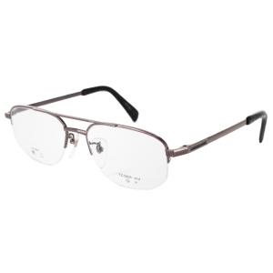 ［Clover 手造り眼鏡 鐡三］ メガネフレーム TZ5003-3-54 サイズ54 クロバー眼鏡 ヴィンテージ デッドストック メタルフレーム サンプラチナ アンティーク｜squacy