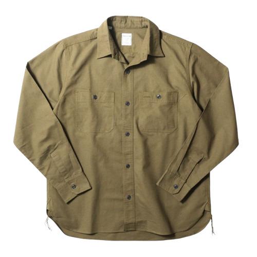 HOUSTON ヒューストン オックスフォードシャツ ワークシャツ メンズ 長袖 綿100%