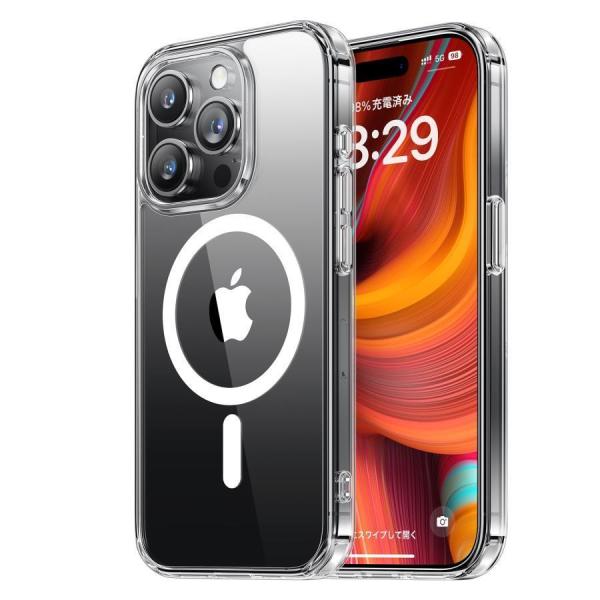 NIMASO ケース iPhone15ProMax用 クリア 保護ケース MagSafe対応 透明 ...
