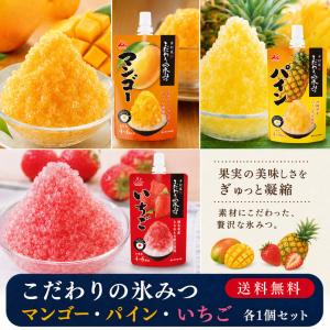 かき氷 シロップ 3種セット 井村屋 こだわりの氷みつ マンゴー いちご パイン 食べ比べ かき氷シロップ 業務用 とちおとめ 沖縄県産パイン 氷菓 送料無料