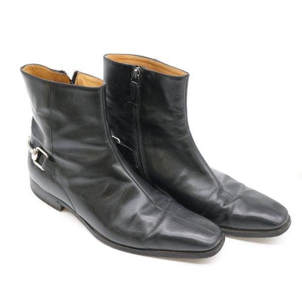 GUCCI グッチ ホースビット サイドジップ レザー 黒 ブラック レディース #391/2 26...